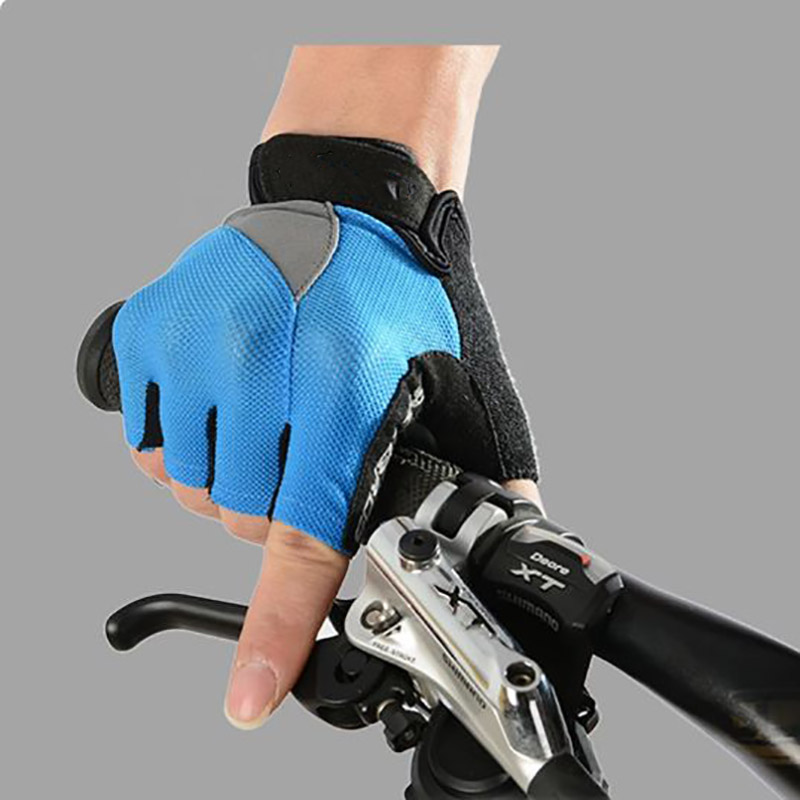 Sommer-Fahrradhandschuhe – Atmungsaktiv, rutschfest, stoßdämpfende Halbfingerhandschuhe für MTB und Rennradfahren