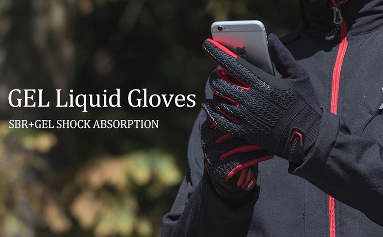 Premium Touch Screen Anti-Rutsch-Fahrradhandschuhe mit Gel gepolsterter Stoßdämpfung – 9-teiliger Komfortschnitt für Damen & Herren - Glove - 1