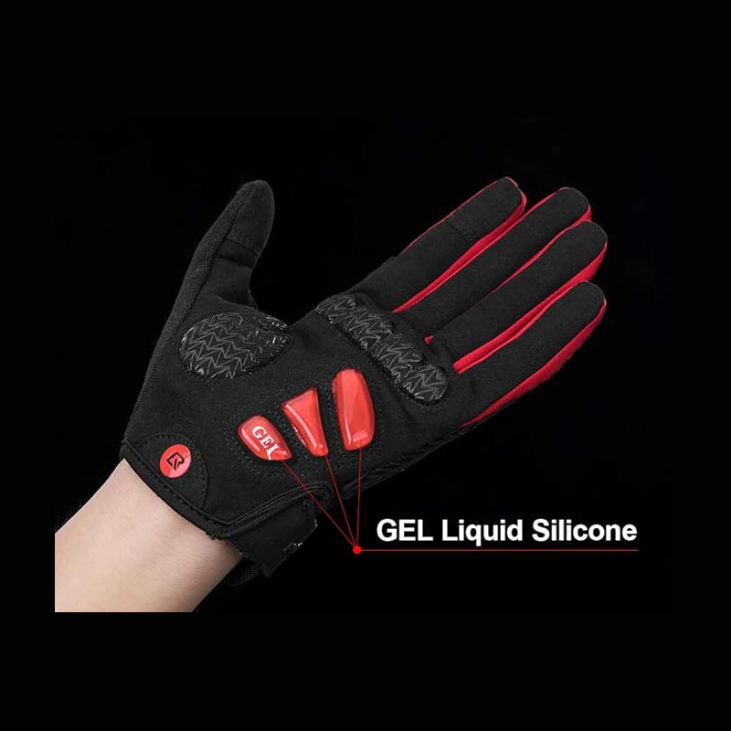 Premium Touch Screen Anti-Rutsch-Fahrradhandschuhe mit Gel gepolsterter Stoßdämpfung – 9-teiliger Komfortschnitt für Damen & Herren - Glove - 8