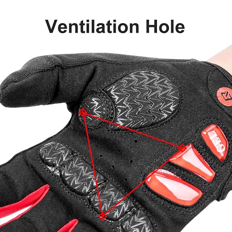 Premium Touch Screen Anti-Rutsch-Fahrradhandschuhe mit Gel gepolsterter Stoßdämpfung – 9-teiliger Komfortschnitt für Damen & Herren - Glove - 5