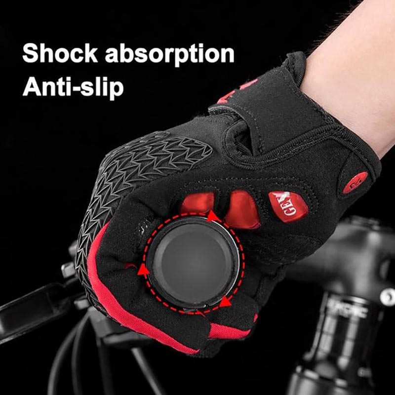 Premium Touch Screen Anti-Rutsch-Fahrradhandschuhe mit Gel gepolsterter Stoßdämpfung – 9-teiliger Komfortschnitt für Damen & Herren - Glove - 7