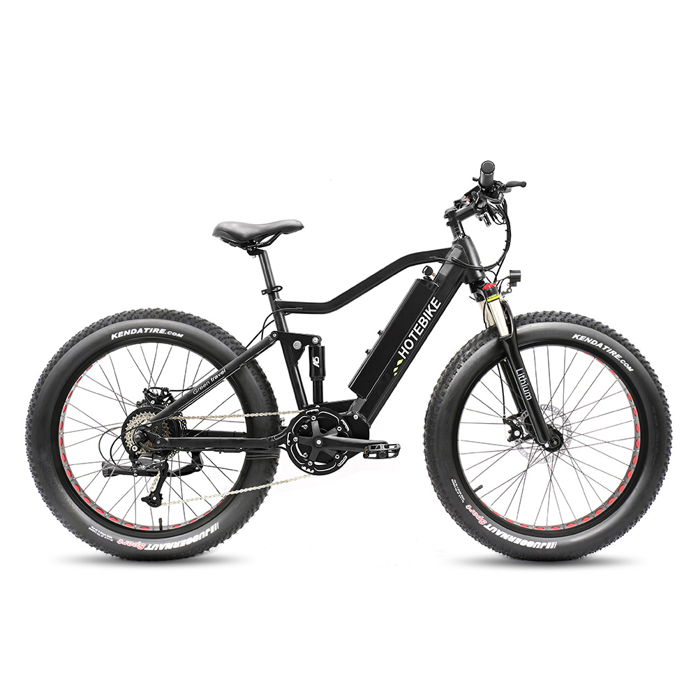 HOTEBIKE 26 Fat Tire Electric Bike für Erwachsene – 750W Motor, 48V 15Ah Akku, bis zu 72 km Reichweite – Erobern Sie jedes Gelände